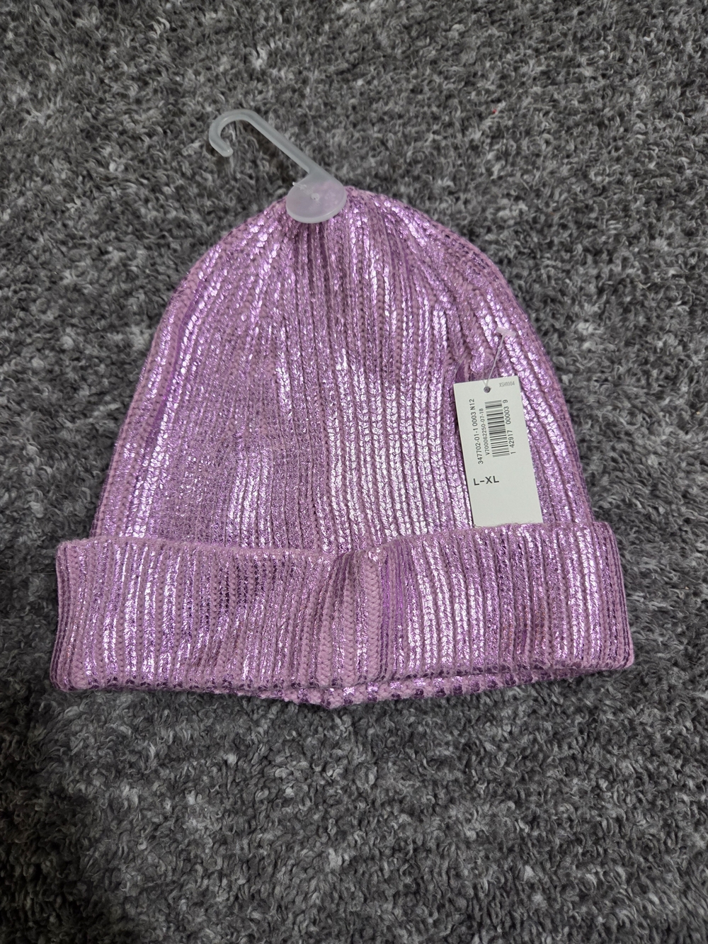 Old Navy Shimmery Lavender Pink Knit Beanie